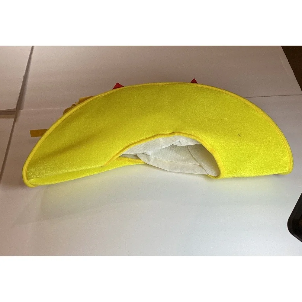 Taco Costume Hat One Size Yellow EUC